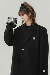 1中性金属搭扣大码M-5XL西服女96%聚酯纤维4%氨纶XF77068P85控128图片
