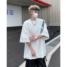 男装印花短袖t恤抗皱潮牌假两件上衣男生体恤XZ514-2-202447-P58，男装T恤，星座514-2(原B239)