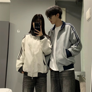 抖音得物高品质 美式高街重磅结构设计拼接织带立领卫衣外套 CM42图片