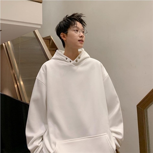 抖音得物品质 26春装美式高街曼巴棉古铜两粒扣连帽卫衣外套XS066图片