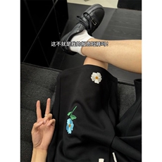 B221美式ins高街刺绣小花休闲短裤五分裤LK25544-特P25控58.8，男装休闲裤，电商B221