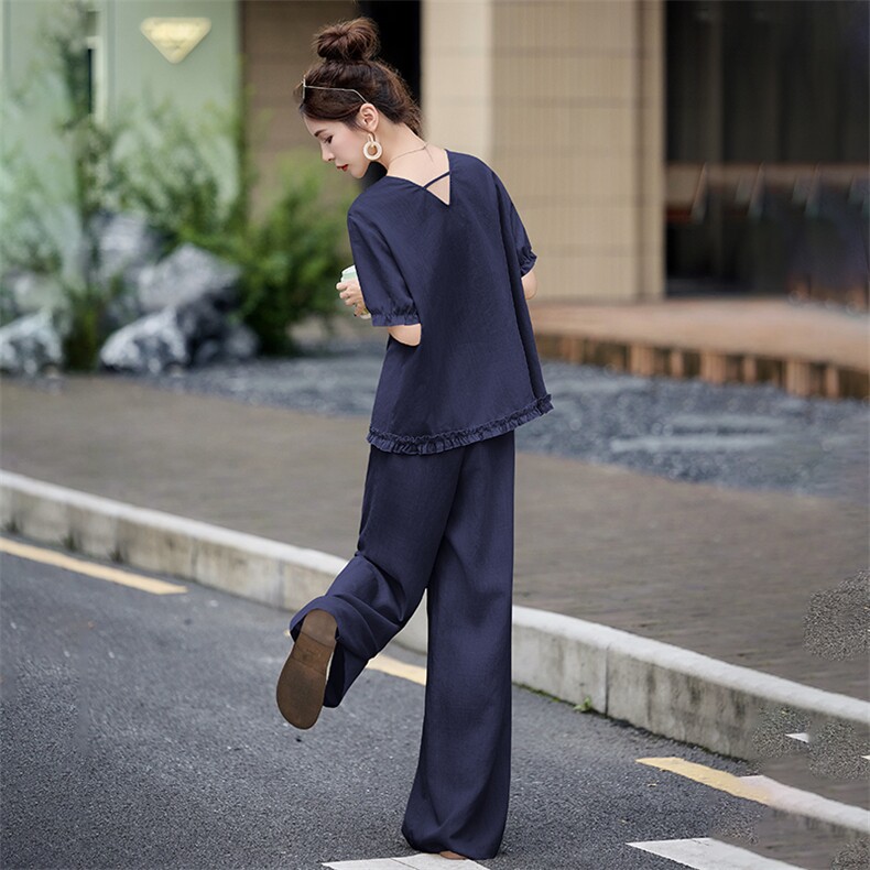 现货210-3272-P165-K218轻奢宽松上衣配阔腿裤,女装套装/套裙,浙宝210（原浙宝191）