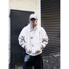 美式复古座山雕短款连帽毛领棉服女冬派克服棉衣外套MF394-P135，男装棉衣，星座412-3