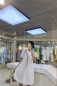 2023百搭时尚纯色连衣裙,女装连衣裙,QIANCHEN 谦晨