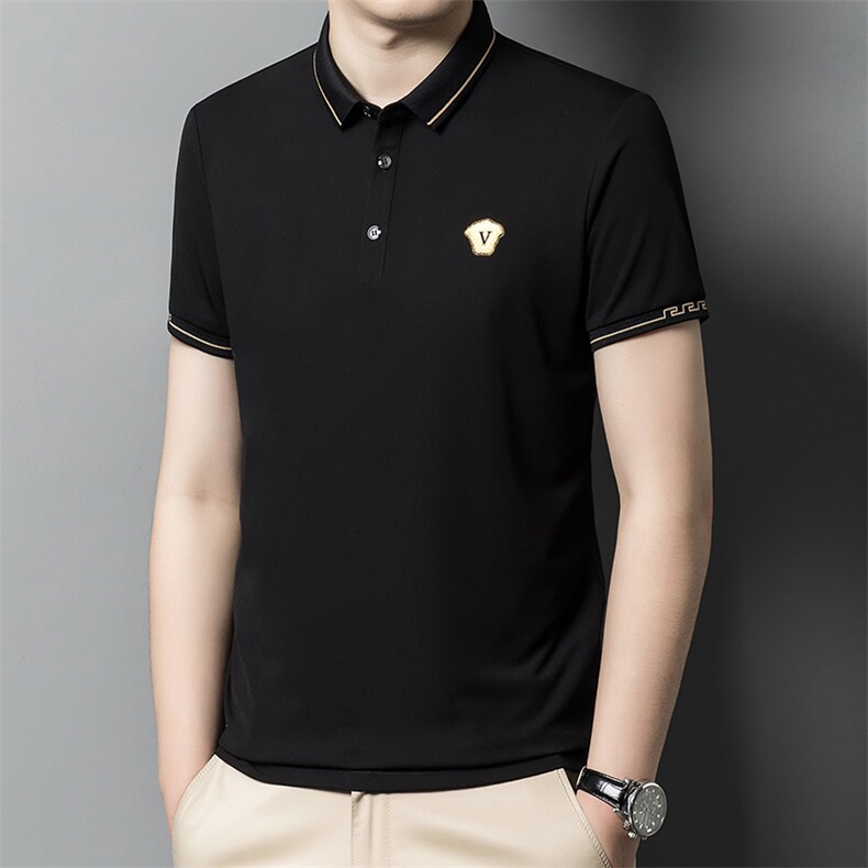 中青年男士棉质短袖T恤男翻领POLO衫夏季休闲纯色体恤衫SW551-P63,男装Polo衫,星座1105-3