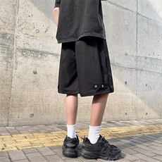 夏装休闲短裤男潮牌ins宽松休闲潮流中裤百搭韩版五分裤K5338-P28，男装牛仔裤，星座412-2