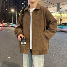 2025春季新款皮衣夹克男青少年学生潮流麂皮外套，男装皮衣，星座1206（原A206）