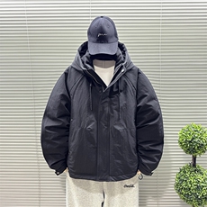 2025新标90白鸭绒短款连帽加厚简约男羽绒服外套，男装羽绒服，钱塘708(原3018)