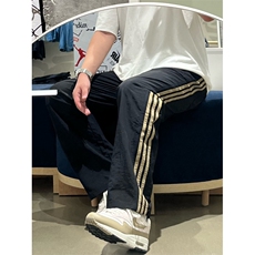 【有货】三条杠裤子男山系户外宽松直筒侧边条纹休闲裤BN02HH-P45，男装休闲裤，星座1007（原301D）
