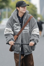 冬款青少年加绒加厚棉衣宽松羊羔绒连帽外套男女920-P110控价158，男装棉衣，电商A441-1