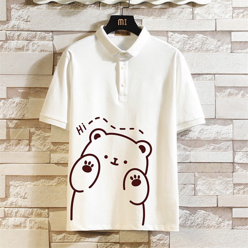 PL57236-P35翻领短袖polo衫男大码胖子半袖t恤男有领保罗衫砖墙，男装Polo衫，电商A040A