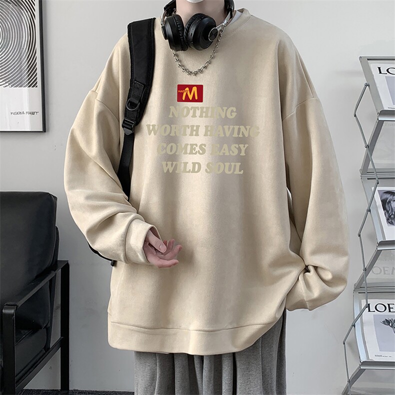 麂皮绒卫衣男大码重磅长袖t恤男JW81363-P35,男装卫衣,电商A040