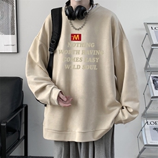 麂皮绒卫衣男大码重磅长袖t恤男JW81363-P35，男装卫衣，电商A040