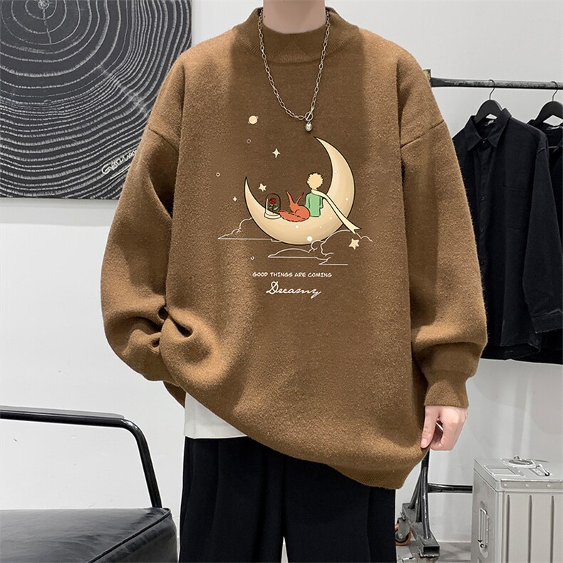 8XL半高领毛衣男大码胖子针织衫毛线衣M18416-P45加绒款-P65,男装针织衫/毛衣,电商A040
