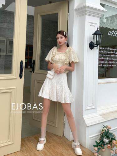 夏季气质甜美重工艺压褶小衫，女装，1983