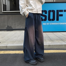 重磅380g华棉美式水洗棉褶皱大码休闲伞兵裤男K24003-特P50控98，男装休闲裤，电商A001