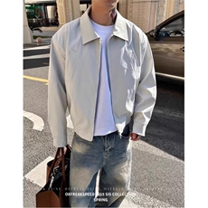 美式复古格纹两面穿夹克男春季潮牌宽松格子棒球服外套W6811-P68，男装夹克，星座412-1