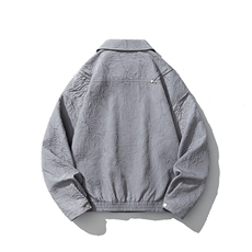 白底成分100%聚酯纤维褶皱撞色面料大码M-5XL夹克JK77866P75控118，男装夹克，星座227-7
