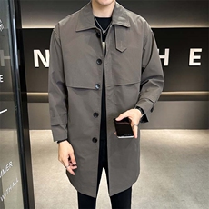 高品质中长款时尚休闲宽松百搭风衣外套XZ402-2P118控168-FY023，男装风衣，星座402-2