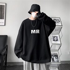 圆领卫衣男大码加厚加绒长袖t恤男S6253-P28加绒款-P33，男装卫衣，电商A040