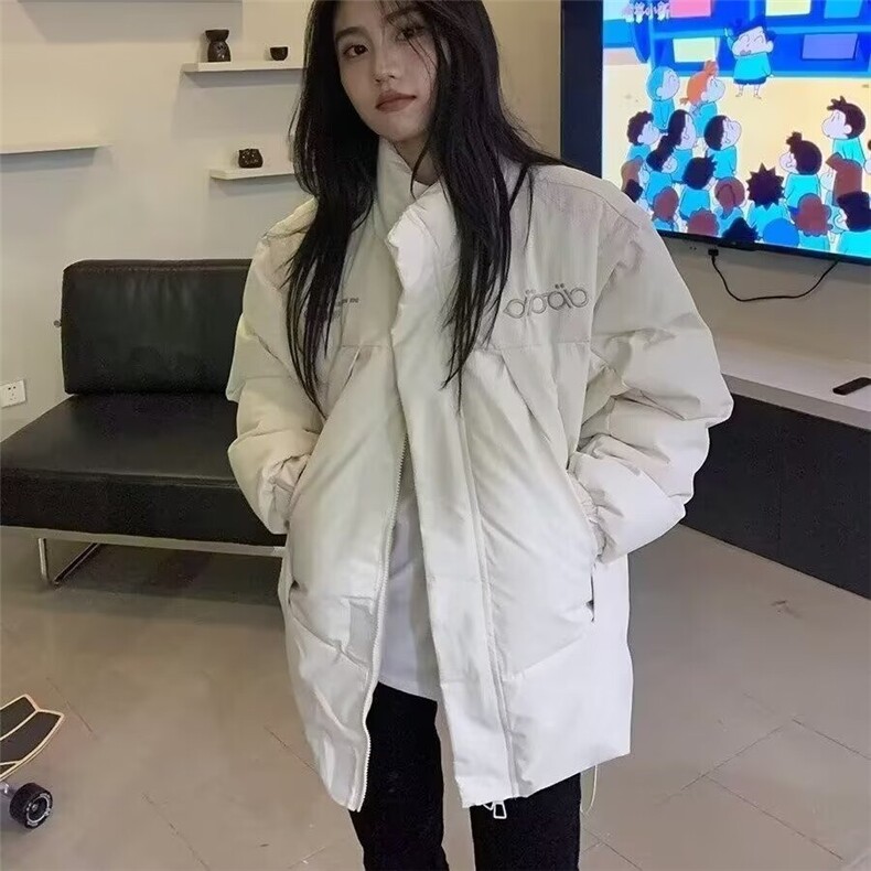 2025新款冬季纯色棉服立领拉链可拆卸宽松棉衣加厚外套情侣男女,男装棉衣,星座506A