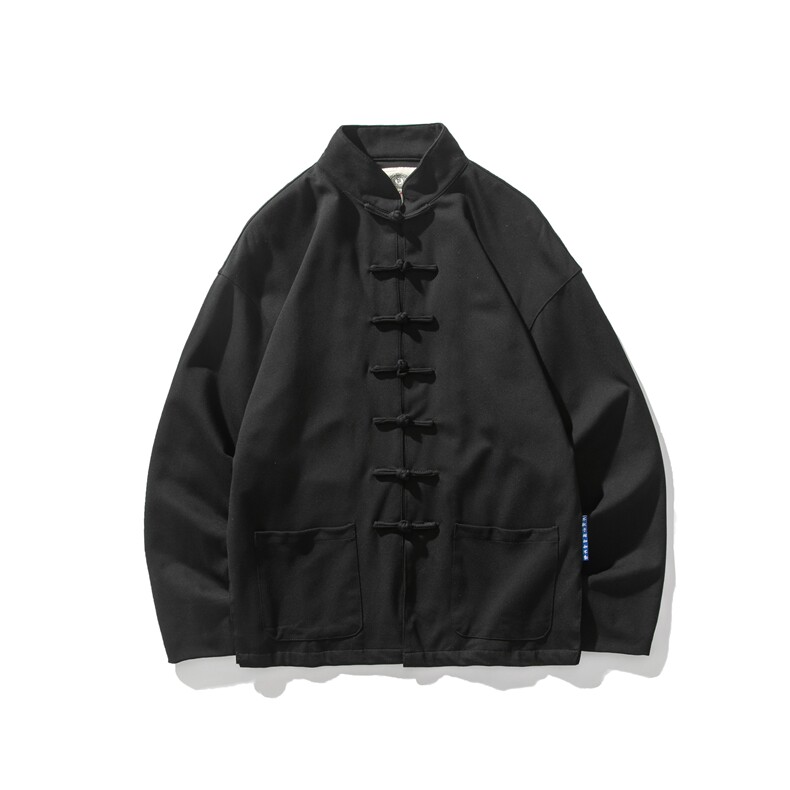 秋冬大码风夹克外套立领盘扣情侣中性唐装汉服朝JK20/P135,男装夹克,电商A221A
