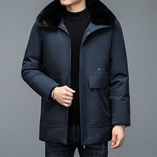 NN2289钱塘2020-3商务百搭简约冬季厚款翻领中年男士棉衣外套P100，男装棉衣，钱塘207-3
