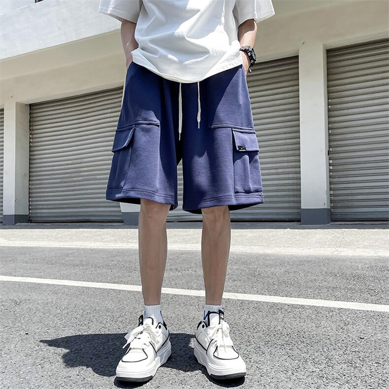 工装短裤男夏季新款日系薄款运动休闲裤男装大口袋宽松五分裤子,男装牛仔裤,星座1013