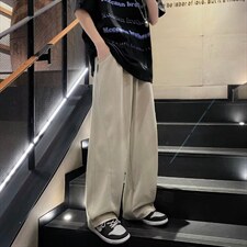 美式vibe休闲裤子男春秋季新款ins潮牌拖地抽绳卫裤K2962P33，男装休闲裤，星座1116-2