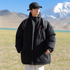 现货抖音得物可供视频三防加厚羽绒连帽棉衣外套面包棉服85535，男装棉衣，电商A486