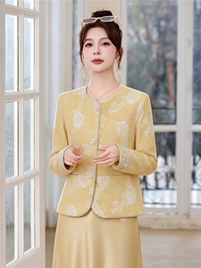 新中式G风外套女2026春季新款复古刺绣提花设计感时尚气质外套图片