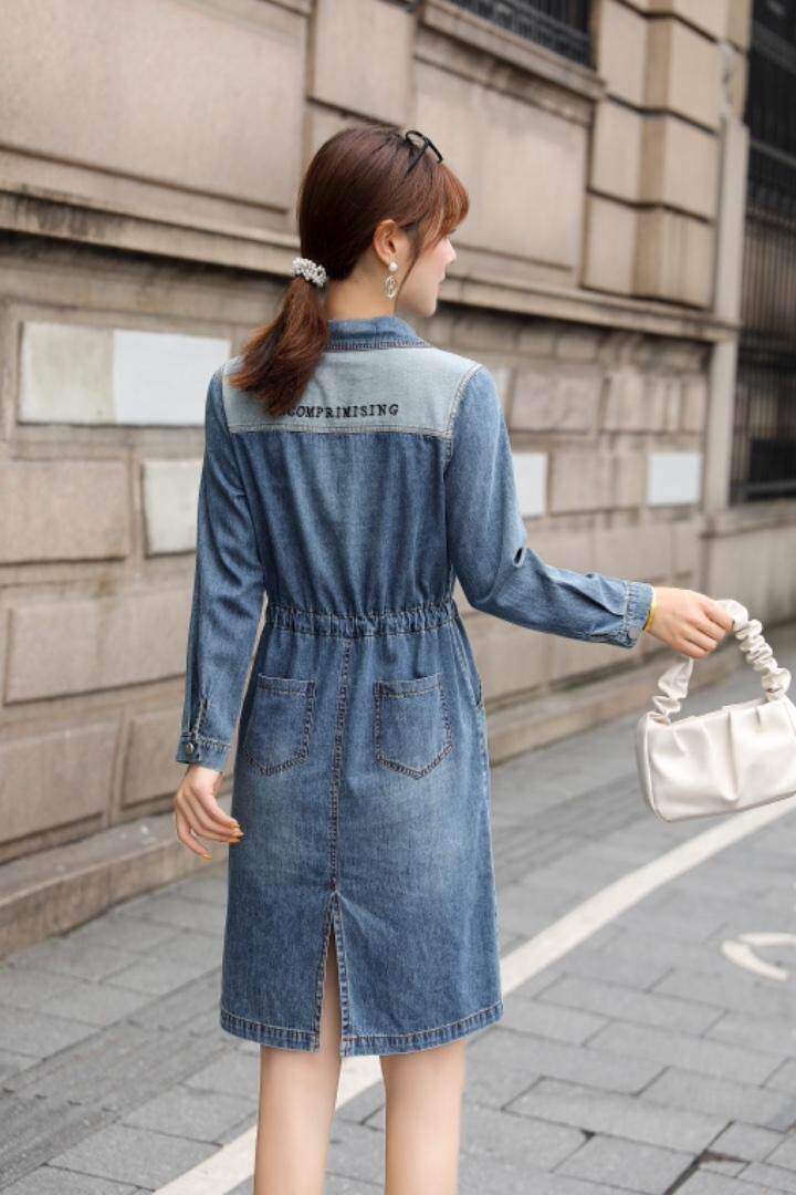 新品牛仔连衣裙，女装连衣裙，千利红