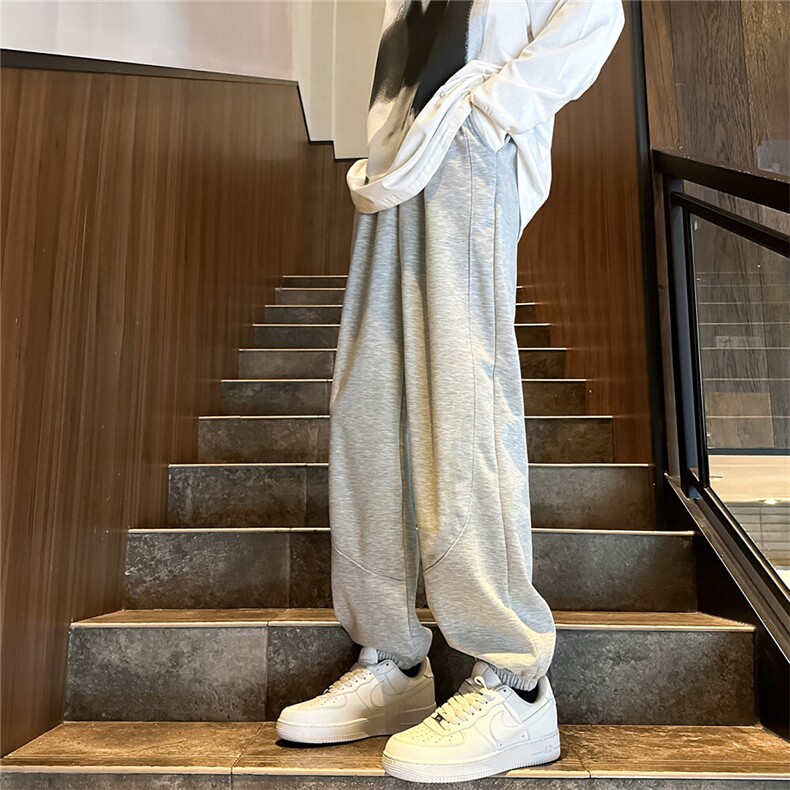 k1067-p35-限价49.9 现货港风中性大码卫裤束脚图片