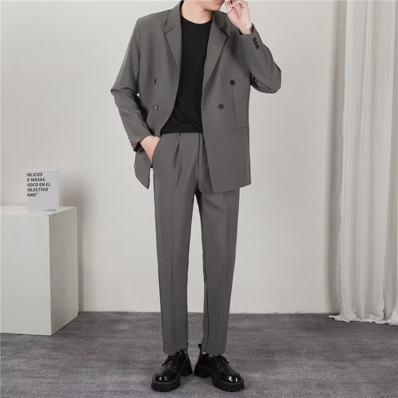 休闲西装男士外套结婚礼服春季新款潮牌西服套装男TK7570，男装西服，星座1116A-2（原606A-1）