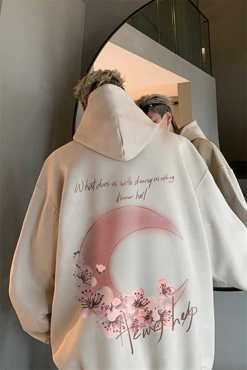 2025新款港风麂皮绒连帽卫衣男女情侣美式高街帽衫外套LH9922-P58,女装短外套,电商B295