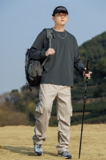 纯棉长袖T恤宽松圆领纯色内搭打底衫卫衣男款A406T889特P30，男装T恤，星座309（原A406）