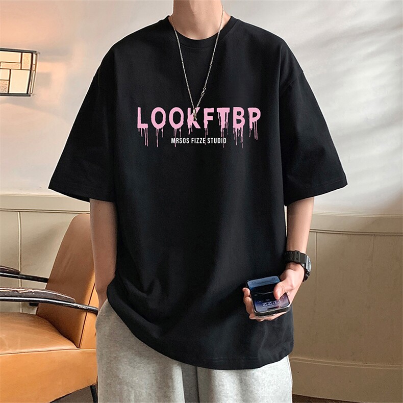 T715P26夏季新品港风潮牌高街美式短袖T恤宽松ins重磅纯棉体恤,男装T恤,星座304A