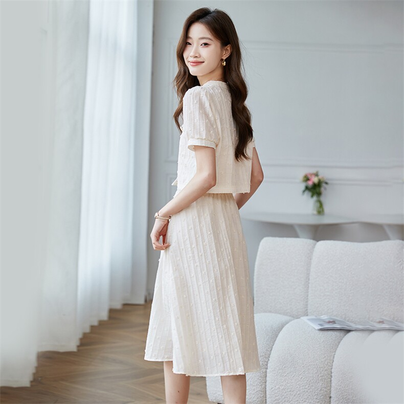 拉夏贝尔官方气质时尚套装女2025年夏季新款小衫半身裙休闲两件套,女装套装/套裙,苗苗