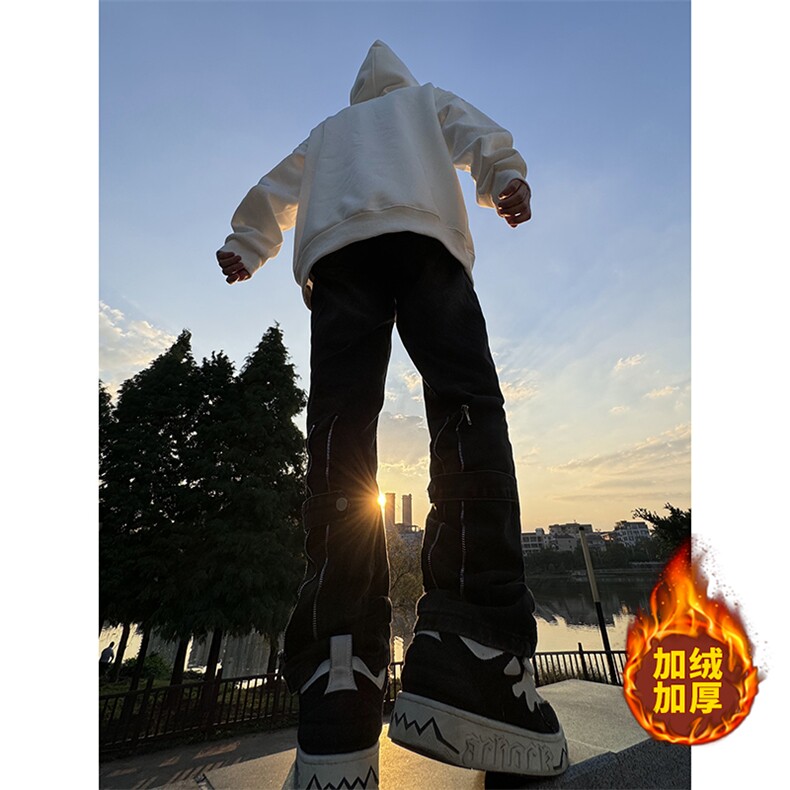 B221美式ins高街加绒加厚牛仔裤LK23028-P60控78P70控98,男装牛仔裤,电商B221