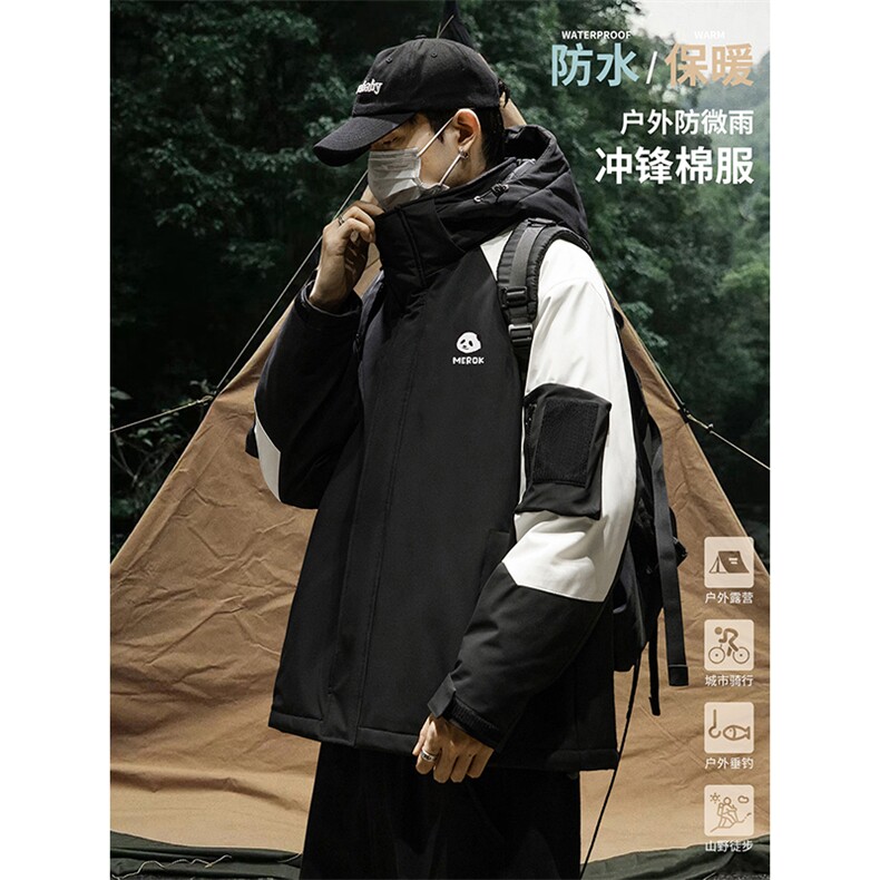 户外撞色棉服DT2264-TP125控价168冬季防风印花棉衣外套男,男装棉衣,电商A102-1