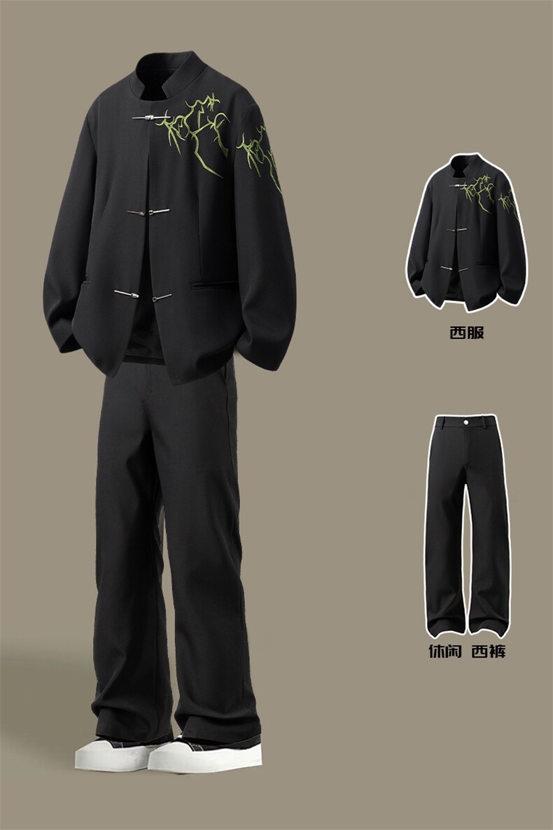 西服立体绣95%绦纶5%氨纶M-5XL大码XF78058P90控139西裤78151P45,男装西服,星座227-7