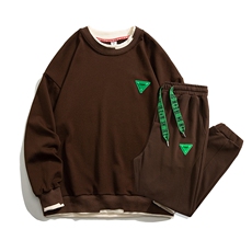 1秋季新款休闲圆领假两件情侣青春套头卫衣套装7144P98控128，男装卫衣，星座226-2
