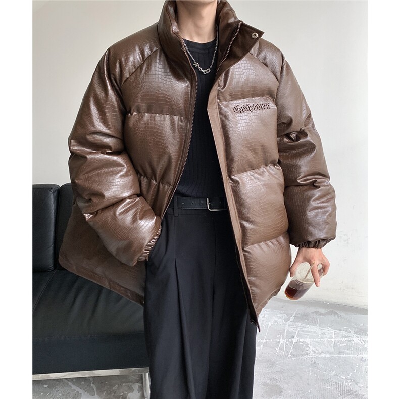 港风鳄鱼纹钢印字母设计棉衣男MY77093P120控168抖音控198,男装棉衣,星座227-7