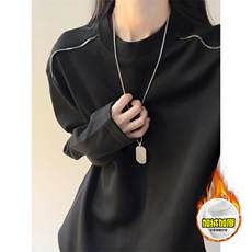 480G重磅加绒硬挺boxy男女秋冬美式高街结构拉链肩圆领卫衣厚外套，女装短外套，电商A486