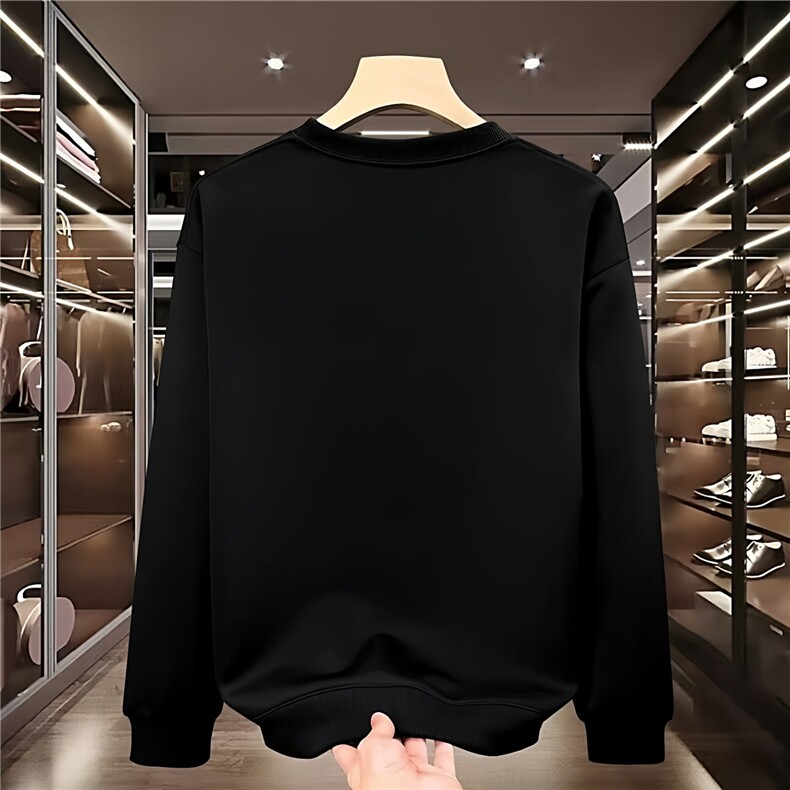 男士美式重磅卫衣秋季衣服圆领长袖上衣潮牌2025新款春秋大码男装,男装卫衣,星座1210-1
