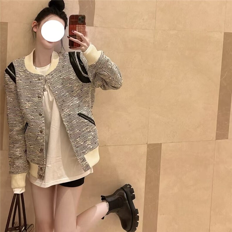 小香风棒球服男女冬季刺绣波点轻奢风棉衣夹克Z7752P50,男装夹克,星座1112-1