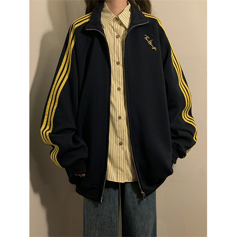 卫衣开衫男女立领外套春秋新款宽松百搭上衣XZ102B-1W2571P65,女装短外套,星座102B-1