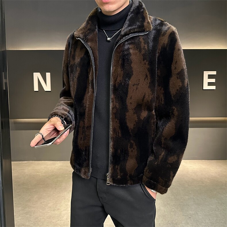 冬季男士时尚加厚仿皮草保暖爸爸装商务夹克外套ZX8886-P260,男装夹克,星座1105-3