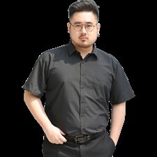 夏装新款男士短袖衬衫胖哥工装半袖衬衣加肥加大码1405-2款，男装衬衫，星座802