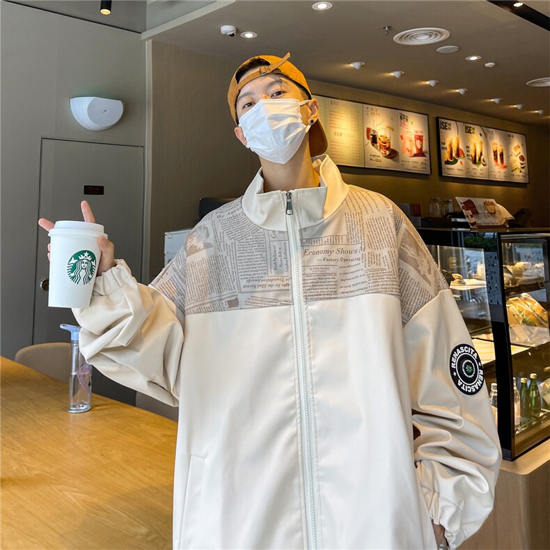 23/秋季高品质拼接PU夹克外套PJK01-P90控128,男装夹克,电商B370